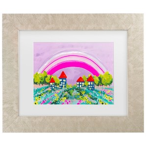 Trademark Fine Art - Ania Zwara  Opera Rose Rainbow Matted Framed Art - 1 of 4