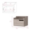 NicBex 15.7 inch Wide Floating Nightstand with 1 Drawer,Modern Side Table with Open Shelf,Bedside Table for Bedroom,Living Room - 3 of 4