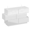 Famapy Glossy Chest of Drawers Polished 6 Drawer Dresser Modern & Contemporary Style White - 4 of 4