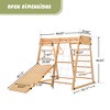 Kids Playground, with Slide and Play Table, 8-in-1 Slide Playset Rock Climbing Ladder with Rope Wall, Swing Rings, Monkey Bars and Swing for Gifts - 4 of 4