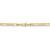 Black Bow Jewelry 4mm, 14k Yellow Gold, Open Concave Figaro Chain Necklace - 4 of 4