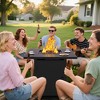Heynemo Propane Fire Pit Table, 50000 BTU Gas Fire Pits Table with Removable Lid and Lava Rock, Rectangular Fire Table with Cover, Black - 3 of 4