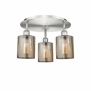 Cobbleskill - 3 Light Flush Mount In Art Deco Style-9.63 Inches Tall and 17.75 Inches Wide - 1 of 1
