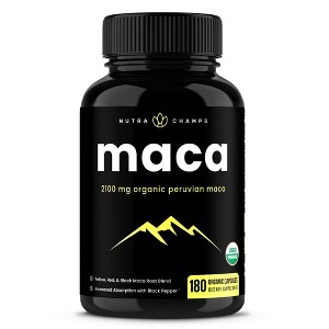 NutraChamps Organic Maca Root Capsules - 180ct - 1 of 4