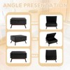 PAGED Mid-Century Modern Storage Ottoman Bench Multi-Functional Foot Stool with Wood Frame for Living Room, Entryway - 3 of 4