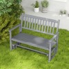 Tangkula Patio Glider Loveseat Chair Swing Rocking Bench w/ Curved Backrest & Slatted Seat - 2 of 4