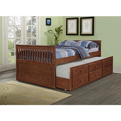 Donco Kids 103-FE Mission Captains Bed, Full, Light Espresso
