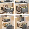 No-Drill Foldable Slide-Out Organizer, Under Sink Storage Shelf for Kitchen & Bathroom Cabinet, Black - 3 of 4