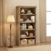 coucheta 3/5 Tier Farmhouse Bookcase, Tall Wooden Open Shelf Bookshelf with Sturdy Storage Open Display shelves, for Living Room, Bedroom, Office - 4 of 4