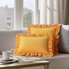 REGALWOVEN Scalloped Trim Outdoor Throw Pillow Covers for Sofa Living Room Home Decor 1 Pc - 2 of 4