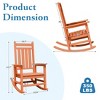 Hyleory HDPE Modern Resin Outdoor Rocking Chair, Patio Adirondack Chair for All Seasons - 4 of 4