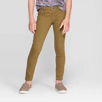olive colored jeggings