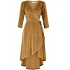Women's Velvet V-Neck Formal Cocktail Party Dress - 3 of 4