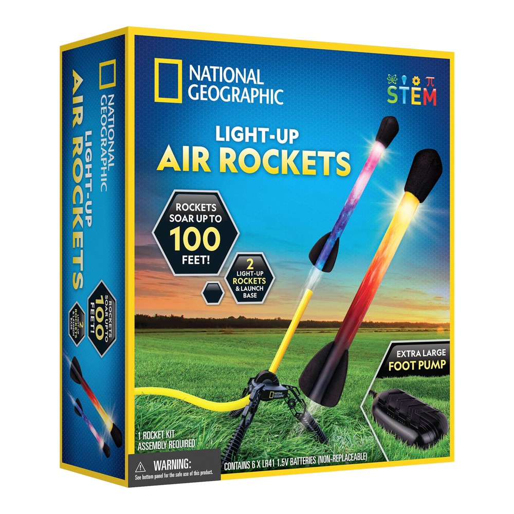 National Geographic Light-Up Air Rocket  Educational STEM Toy