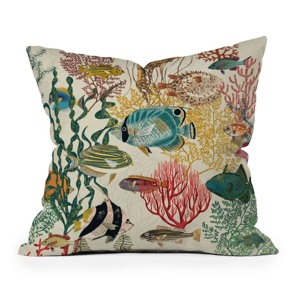 Photos - Pillow Deny Designs DESIGN d' annick coral reef deep silence 20"x20" Indoor Throw 