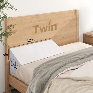 PAGED 40" Bed Pillow, Ergonomic Pillow with Storage Pocket, 25D Support Foam and Breathable Cover, Triangular Pillow for Resting, Reading - 1 of 4