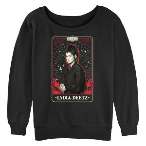 Junior's Beetlejuice Beetlejuice Lydia Deetz Tarot Card Sweatshirt - 1 of 4