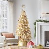 6.5' Tinsel Artificial Christmas Tree Gold - Wondershop™ - 2 of 4