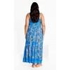 Women's Plus Size Molly Print Maxi Dress - avery blue | CITY CHIC - 2 of 4