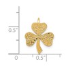 Black Bow Jewelry 14k Yellow Gold Shamrock Slide Pendant, 13mm (1/2 inch) - 4 of 4