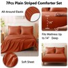 BAGOKIE 7-Piece Striped Bed in a Bag Comforter Set for All Season - 4 of 4