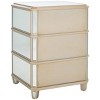 Giana 3 Drawer Mirrored Nightstand - Mirror - Safavieh. - 2 of 4