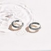 EVRY JEWELS WATERPROOF Gold or Silver Plated Stainless Steel Crystal Pave Statement Hoops - 3 of 3