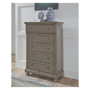 Lettner Five Drawer Chest Light Gray - Signature Design by Ashley
