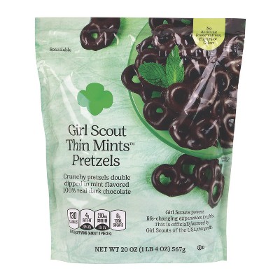 Girl Scouts Thin Mints Pretzels, Mint Chocolate - 20 oz