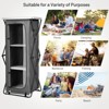 Tangkula Portable Outdoor Camping Storage Cabinet Folding Organizer Kitchen Table w/ 3 Shelves and Carry Bag for BBQ - 4 of 4