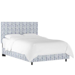 Queen French Seam Slipcover Bed Shepton Indigo - Simply Shabby Chic , Shepton Blue