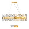35" 16 Lights K9 Crystal Ceiling Light Modern Chandeliers - 2 of 4