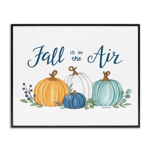 Stupell Industries Fall In The Air Pumpkins Black Framed Giclee Art - 1 of 4