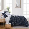 Southshore Fine Living Botanical Leaves Oversized 6-Piece Quilt Bedding Set with coordinating shams - image 3 of 4