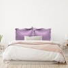 PiccoCasa Satin Silky Oxford Machine Washable Envelope Closure Euro Sham Pillowcases 2 Pcs - 2 of 4