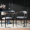 NicBex Set of 2 Modern Fabric Dining Chairs with Curved Backrest, Upholstered Metal Frame Side Chairs for Kitchen, Dining Room - 2 of 4
