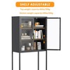 Vatros Metal Storage Cabinet Sideboards & Buffet Display Storage Cabinet with Glass Doors - 4 of 4
