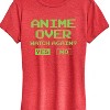 Women's - Instant Message - Anime Over Yes No Short Sleeve Graphic T-Shirt - 2 of 4