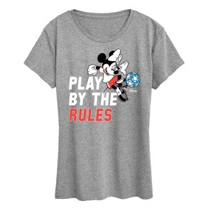 Women's - Disney - Play By The Rules Soccer Short Sleeve Graphic T-Shirt - 1 of 4