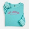 Simply Sage Market Embroidered Los Angeles CA Lightweight Garment Dyed Sweatshirt - 2 of 4