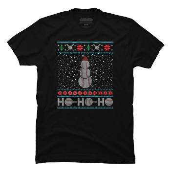 Men's Design By Humans Christmas Baseball Snowman Ugly Christmas Xmas By pahari T-Shirt