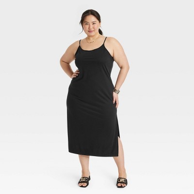 Women's Rib-Knit Midi Cami Dress - A New Day™