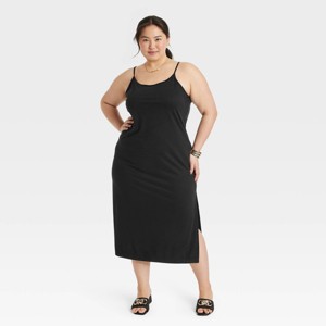 Women's Rib-Knit Midi Cami Dress - A New Day™ - 1 of 3