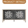 Sideboard Buffet Cabinet, Storage Cabinet with Storage,Modern Storage Cabinet with 4 Doors & Adjustable Shelves for Living Room - Leovsnove - 4 of 4