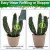 5 Star Super Deals Aqua Glass Plant Watering Cactus Ball Globes Self Watering Drip Irrigation Plant Care Indoor/Outdoor Potted Flowers 10" 6-7 oz 4pc - 4 of 4