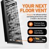 Home Intuition Victorian Floor Vent Cover 2X10 Inch with Mesh Cover Trap Heat and Air Walkable Metal Floor Vent for HVAC Duct, Matte Black - 3 of 4