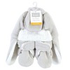 Hudson Baby Unisex Baby and Toddler Trapper Hat, Mitten and Bootie Set, Light Gray - 2 of 4