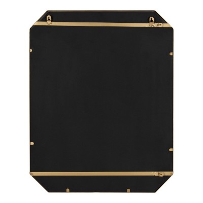Keyleigh 31"x25.5" Gold Metal Geometric Rectangular Wall Mirror