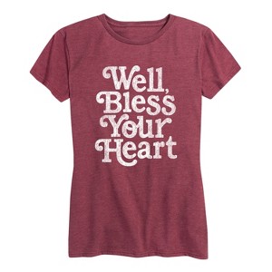 Women's - Instant Message - Well Bless Your Heart Short Sleeve Graphic T-Shirt - 1 of 4