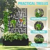 TOAOTBNBO Metal Raised Garden Bed with Geometric Pattern, Outdoor Planter Box with Wheels, Modern Privacy Screen for Climbing Plants - 4 of 4